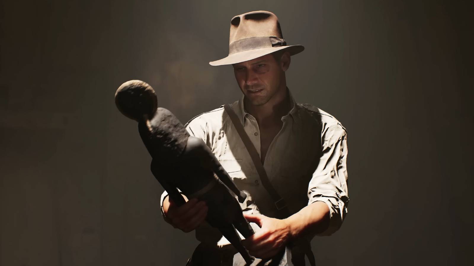 Indiana Jones wearing his Cairo outfit in the Great Circle anniversary update